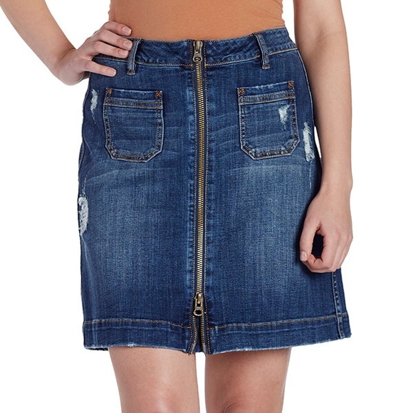 New Jag Mccamey Zip Front Mini Skirt 